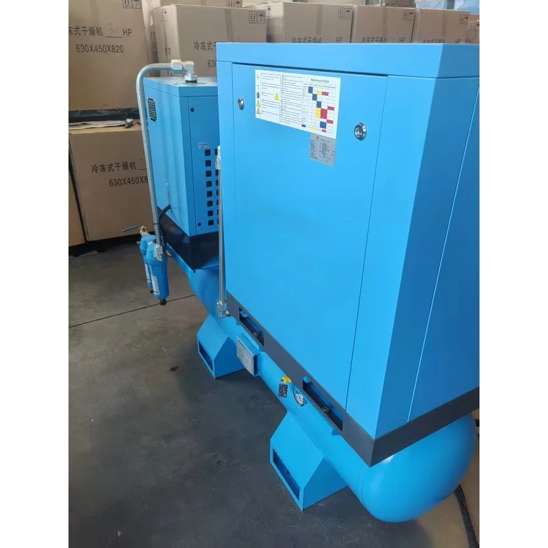 Customized Industrial 8Bar 10Bar Screw Air Compressor System For ATC CNC Router Woodworking Machine 4-in-1 Integrated Rotary Air