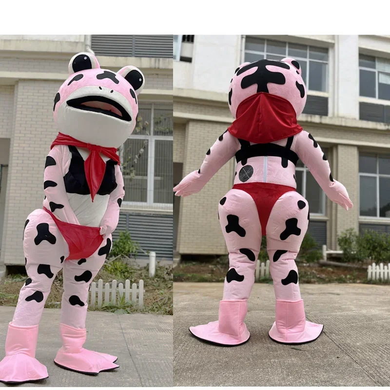

Inflatable Sexy Frog Mascot Costume Suit Cosplay Party Bikini Sand Dress Outfits Carnival Xmas Easter Costume no battery