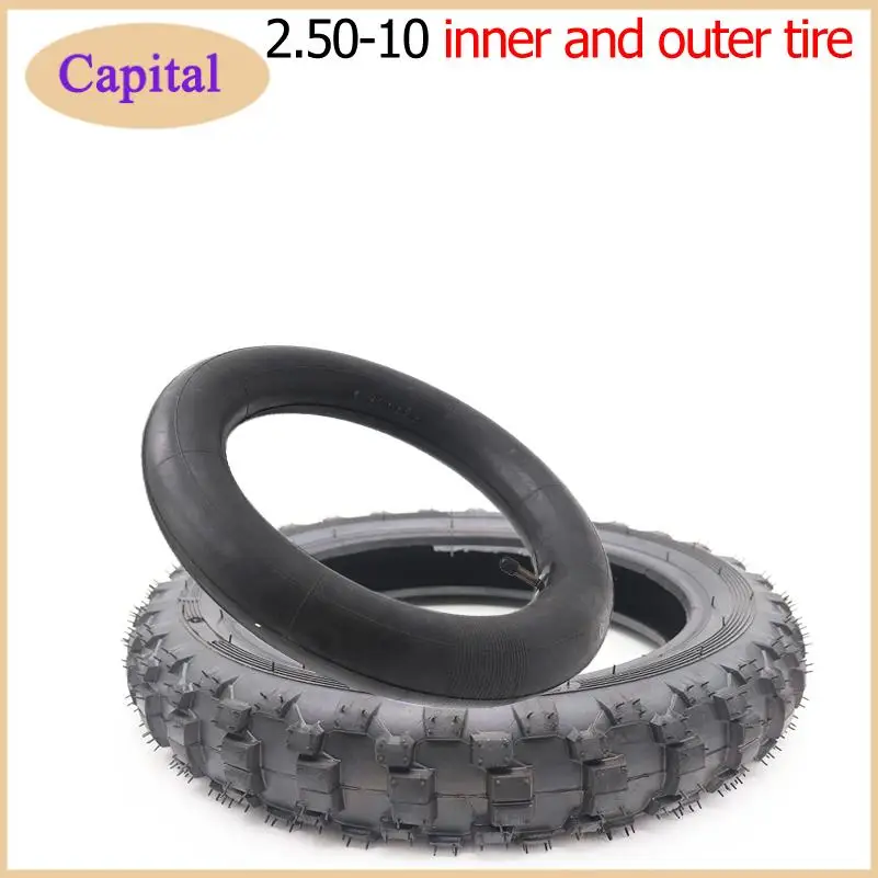 2.50-10 pneu extérieur de chambre à air pour pneus avant ou arrière pneus de 10 pouces pneu de moto de motocross de 10 pouces