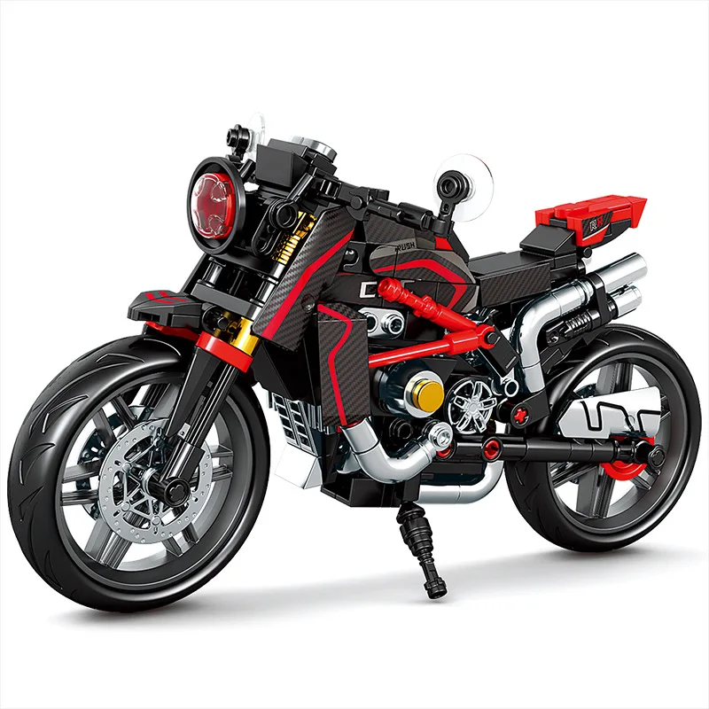 Klocki konstrukcyjne City Retro Techniczny Motocykl Samochód Wyścigowy Motocykl Pojazd Cegły Zabawki dla Dzieci Prezenty