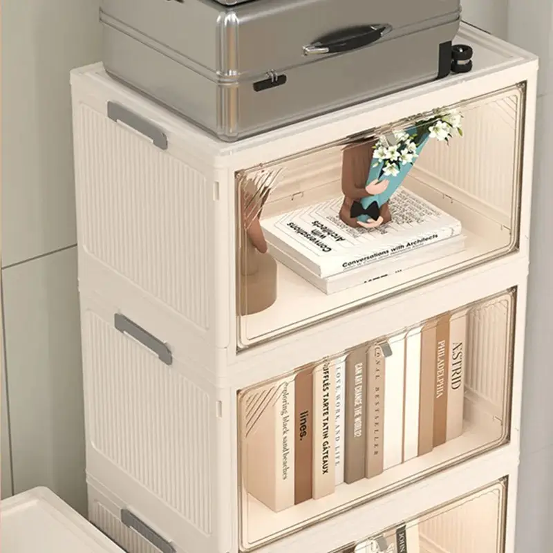 Folding Storage Box Plastic Clothes Organizer Toys Books Trunk Car Wardrobe Cabinet Organizer Home Large Foldable Organizing Bin - Image 2
