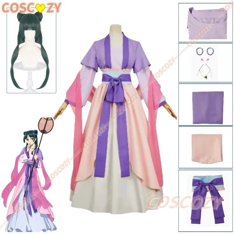 

Cosplay Maomao Cosplay Costume Dress Wig Anime The Apothecary Diaries Woman Purple Pink Hanfu Kusuriya No Hitorigoto Con Outfits