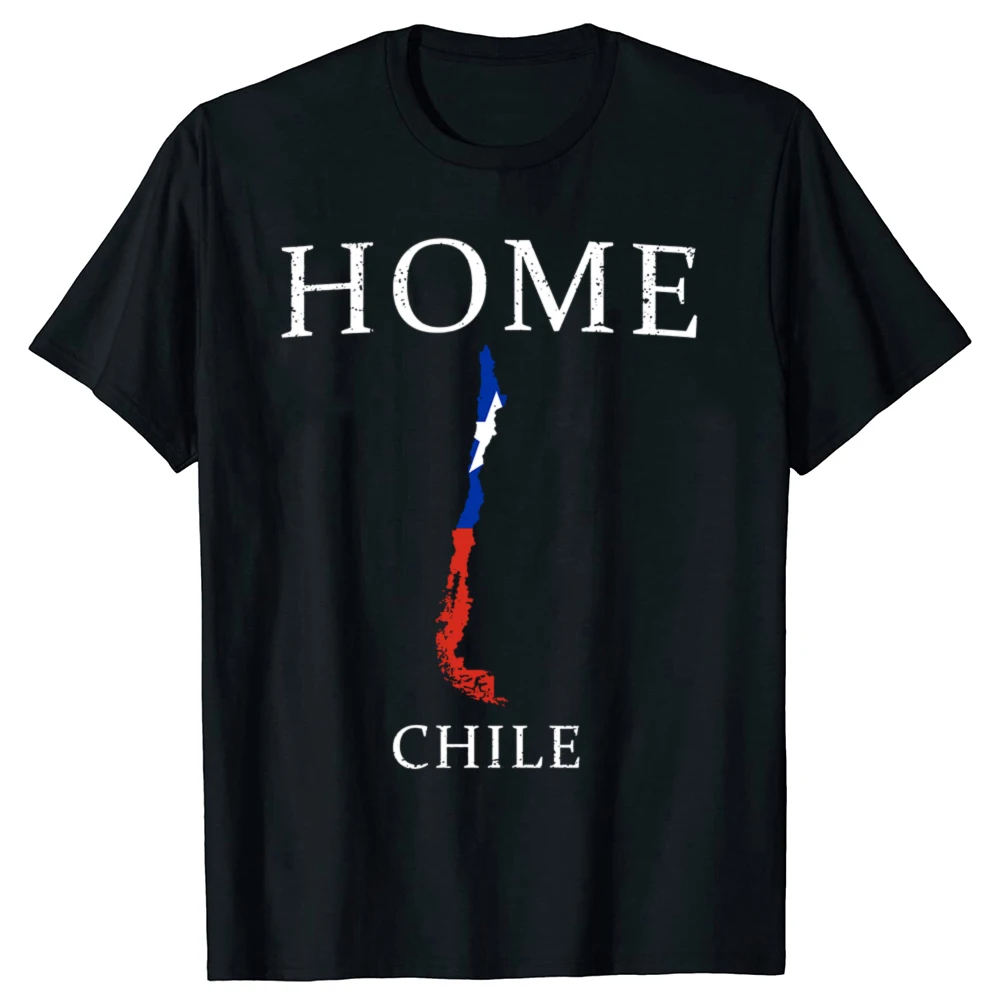 Camisetas divertidas con bandera y mapa del país de Chile del hogar, ropa de calle de Humor de algodón para hombre, camiseta de manga corta, ropa holgada Unisex