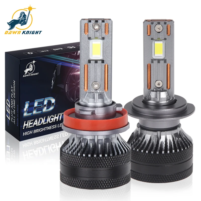 DAWN KNIGHT 140W K5C PLUS H7 H11 H1 H4 Led Headlight Bulb 4300K LED HB3 HB4 Double Copper Tube Led Light Kit for Car 12V 2PCS