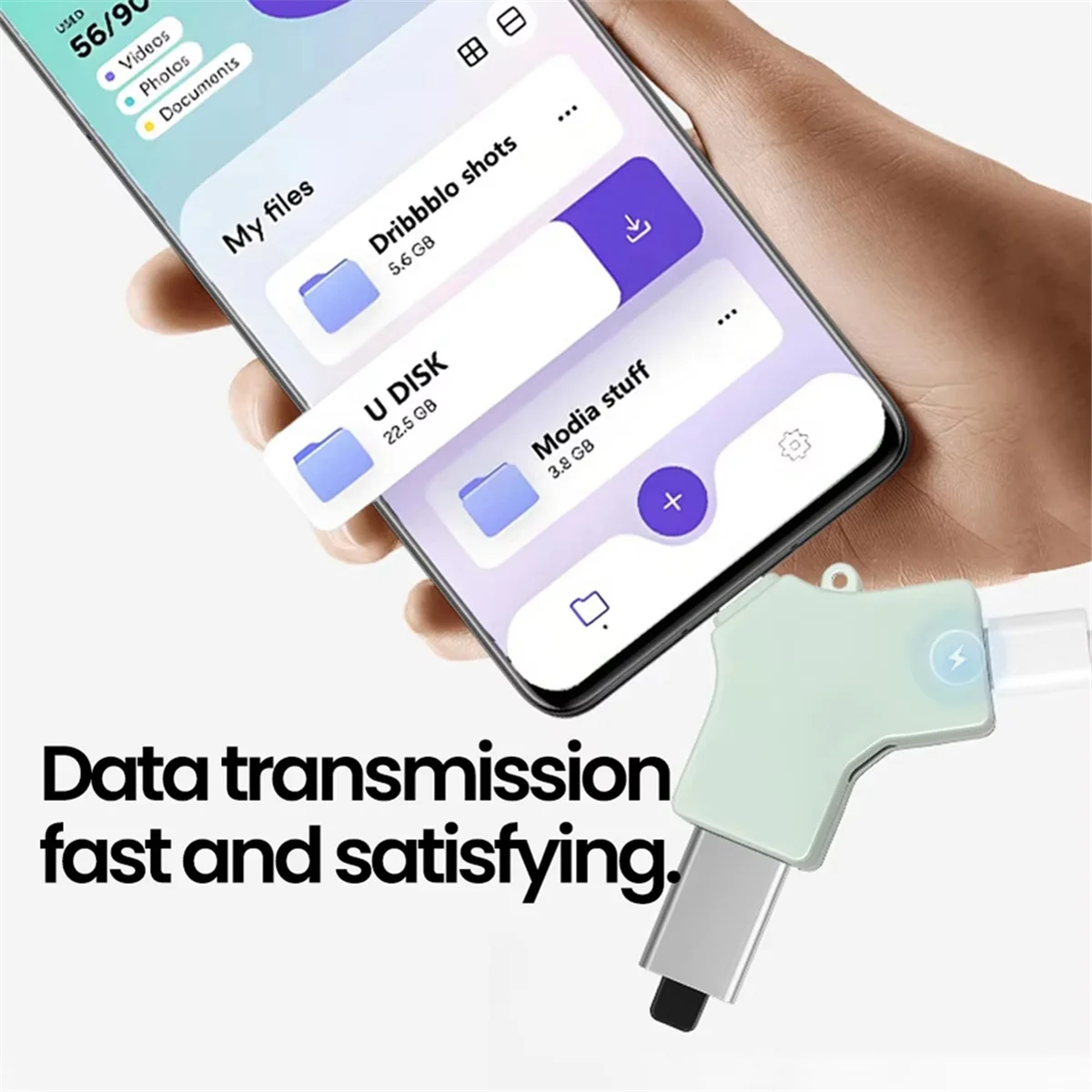 A49T OTG-Adapter für Typ-C Micro-Lighning-Adapter USB 3.0-Adapter-Konverter für USB-Flash-Laufwerk