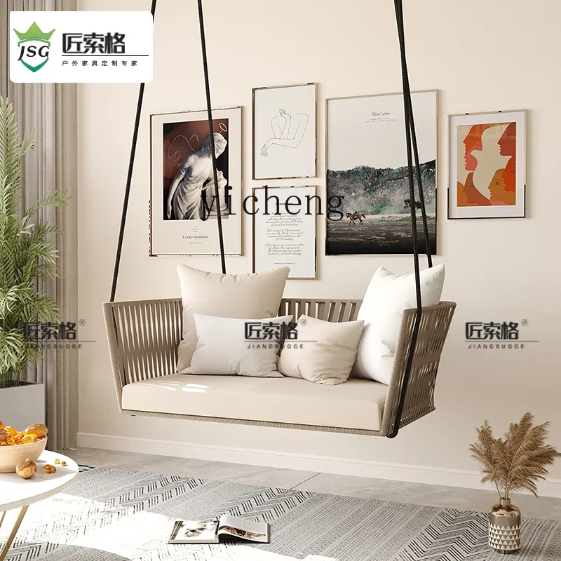 

ZC outdoor swing courtyard swing villa terrace hanging chair basket household indoor hanging rattan sofa hanging chair