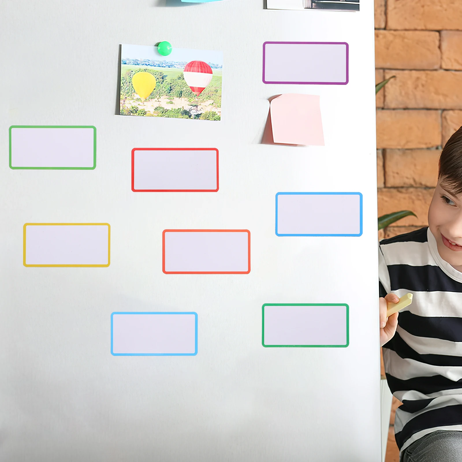 

24 Pcs Magnetic Name Tape Refrigerator Tags Convenient Labels for Whiteboards Fridge Dry Erase Plates Sign Stickers