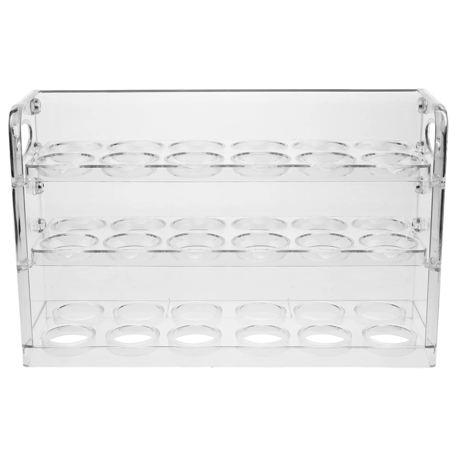 

Refrigerator Side Door Egg Storage Box with Vertical Partition Design Large Capacity Pet Fridge Egg Holder for Kitchen Household