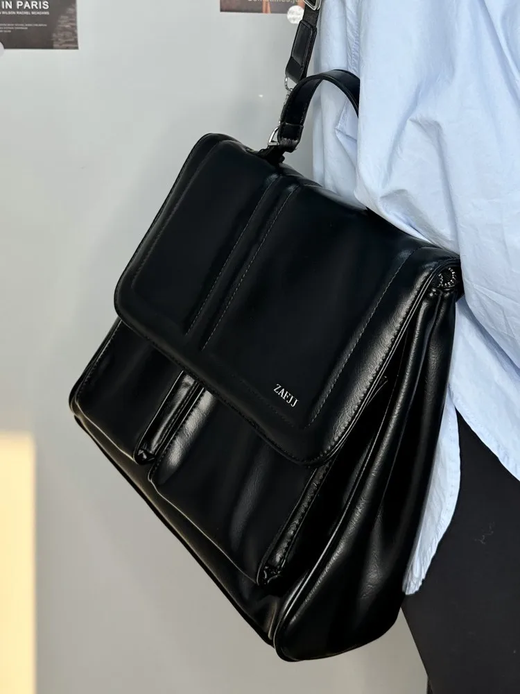 Niche Design Original Student Party Class Work Clothing Large Capacity Milk White Backpack Women\'s Backpack 12 英寸 Computer Bag