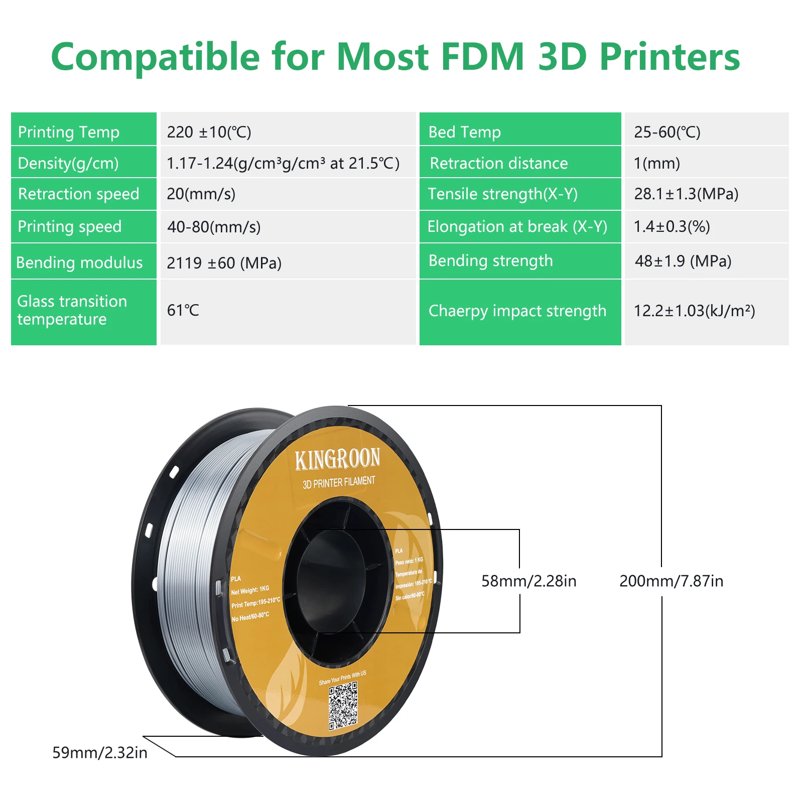 Imagem -05 - Kingroon Pla Filamento de Seda Nenhuma Bolha Multicolor Faça Você Mesmo Material de Impressão 3d Alta Qualidade 1.75 mm 10kg 1kg Rolo