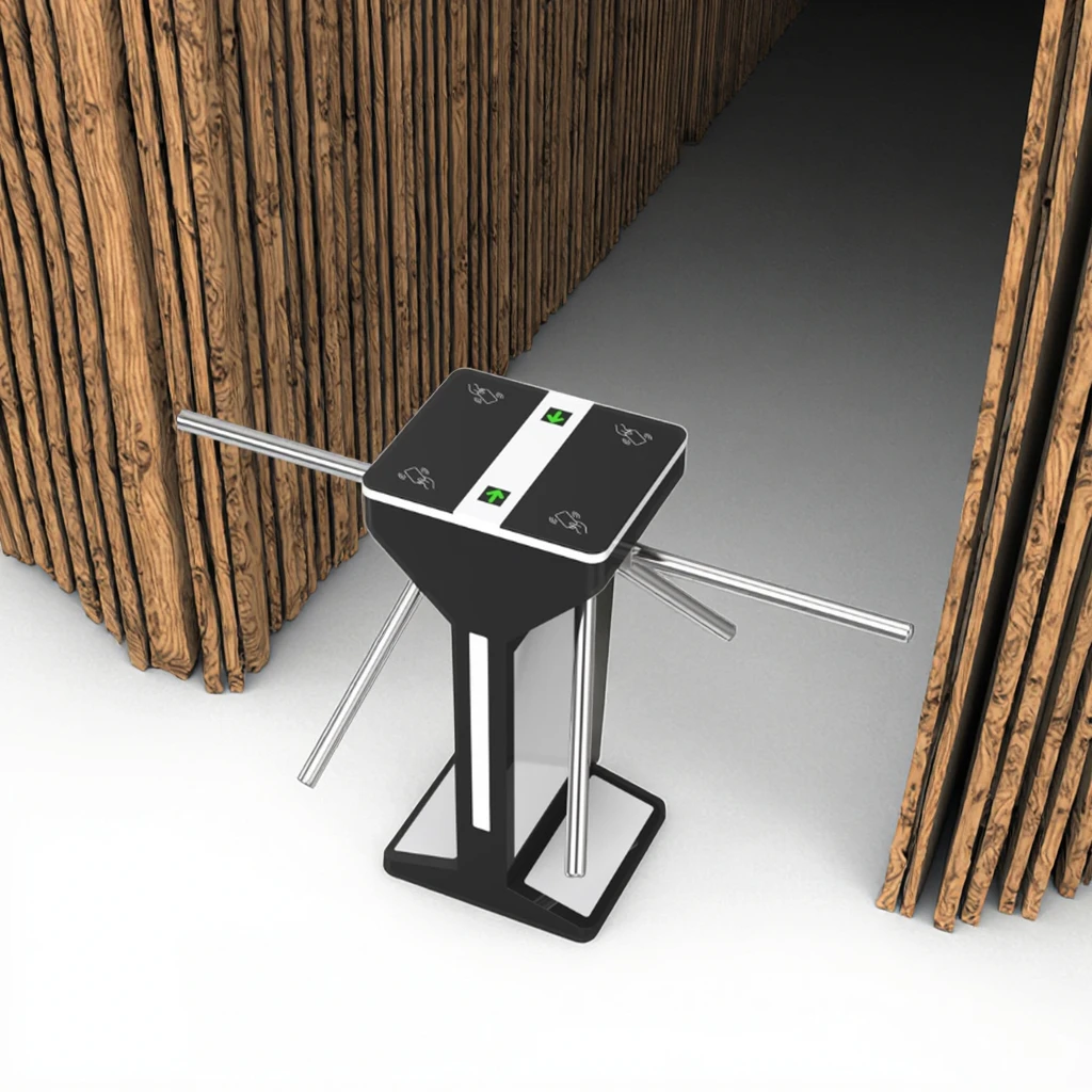 

Dual Ways Space Save Entrance Solution Biometric Gate Card Swipe Management Tripod Barrier Arm Security Turnstile