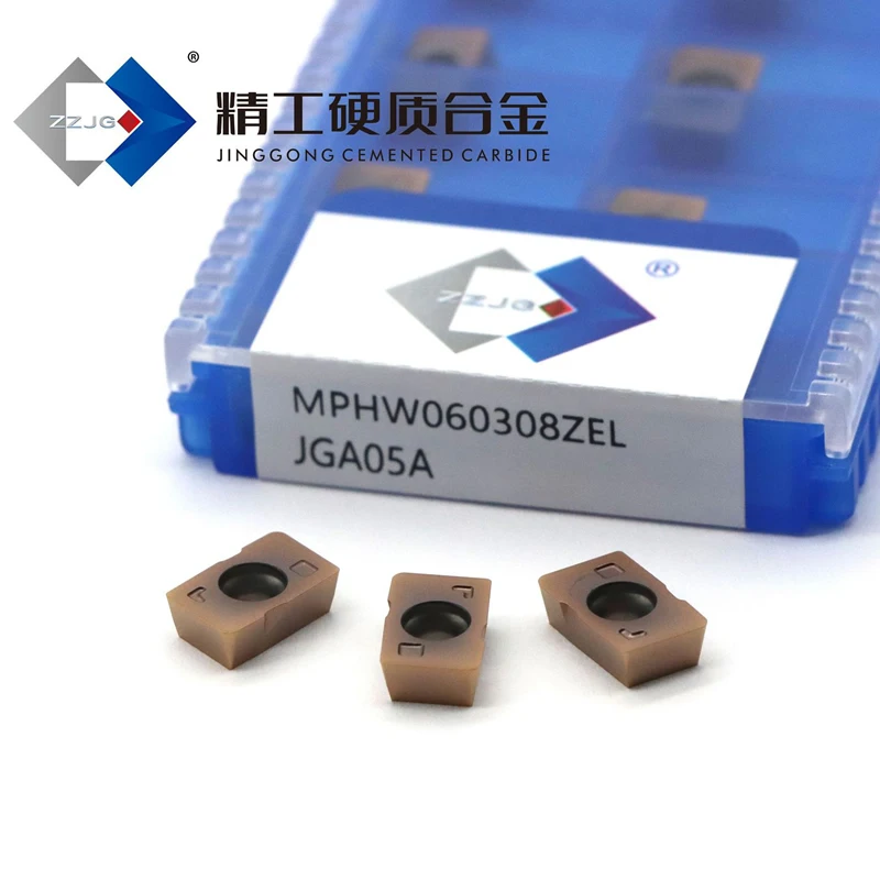 10pcs MPHW MPHW060308 ZEL MPHW060308ZEL JGA05A CNC Lathe Tools Polish Mill V type ASPV Square end mill Carbide Milling Inserts