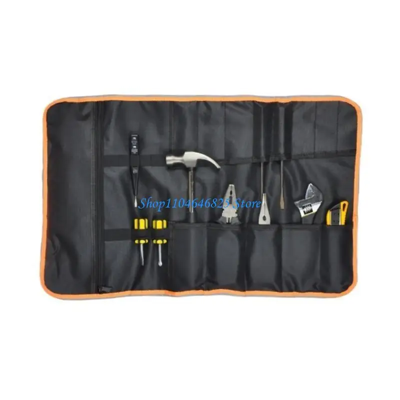 

Portable Reinforced Bottom Tool Storage Bag for Electricians Including Waterproof and Multi Compartment Storage Design