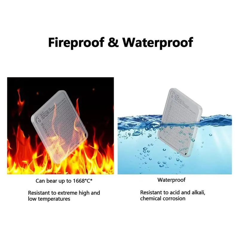 A92Z Recovery Cold Wallet For BIP39, Crypto Seed Phrase Storage Plate, Mnemonic 24 Words Backup Kit
