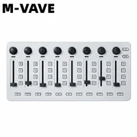 M-VAVE SMC-Mixer Controlador MIDI inalámbrico Conexión de consola mezcladora Suministro recargable tipo C USB para Windows/Mac/Ios/Android