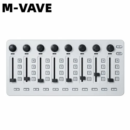 M-VAVE SMC-Mixer Controlador MIDI inalámbrico Conexión de consola mezcladora Suministro recargable tipo C USB para Windows/Mac/Ios/Android
