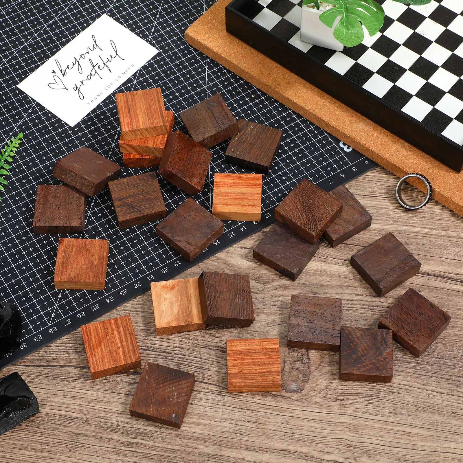 24 Peças de Anéis de Madeira N - Wood Ring Blank avaliação e preço