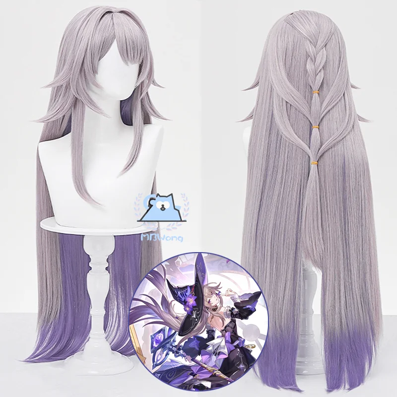 Honkai Star Rail The Herta Cosplay Wig Light Purple Long Hair New Skin Herta Space Station Halloween Party for Women Girls Props