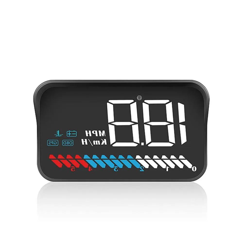 M7 GPS HUD Car OBD2 Head Up Display Speedometer Digital Speed Mileage RPM Windshield Projector Overspeed Water Temp Volt Alarm