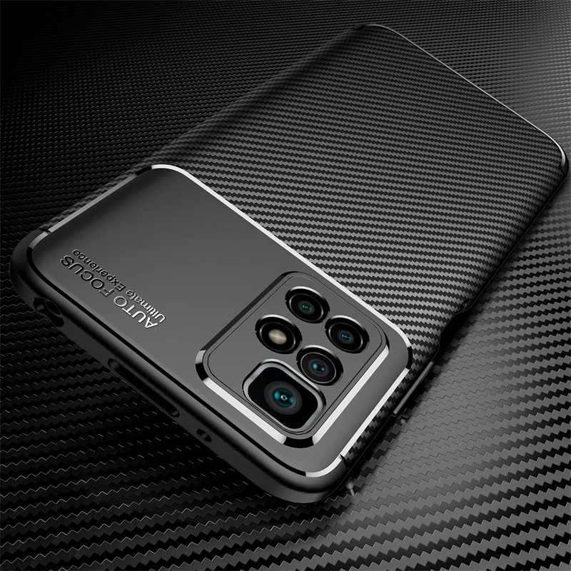 For Xiaomi Redmi 10 Case Bumper Anti-knock Silicone Slim Carbon Fiber Back Case For Redmi 10 Cover For Redmi 10 10Prime 6.5 inch