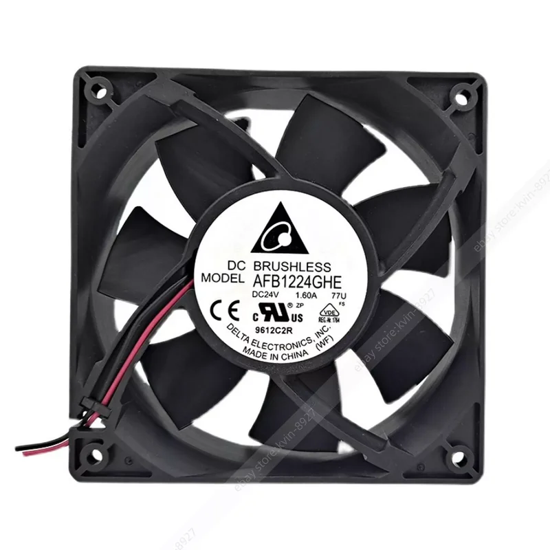 HH for Delta AFB1224GHE DC24V 1.60A 12CM 120*120*38MM 2-Wire Inverter Cooling Fan