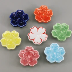 1pc Plum Blossom Porcelain Cabinet Knobs Modern ceramic Drawer Handles Luxury Flower Wardrobe Cabinet Pulls Home Furniture Decor