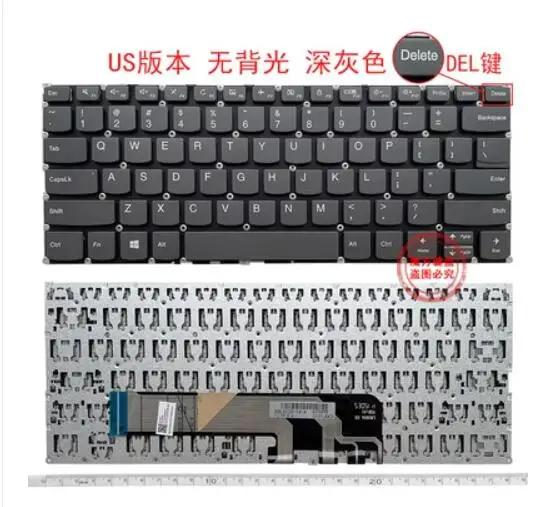 US Keyboard for Lenovo YOGA 330-11IGM 330H-11IGM 330L-11IGM AIR 14IWL Ideapad S130-11IGM 120S-11IAP 130S-11IGM (delete key)