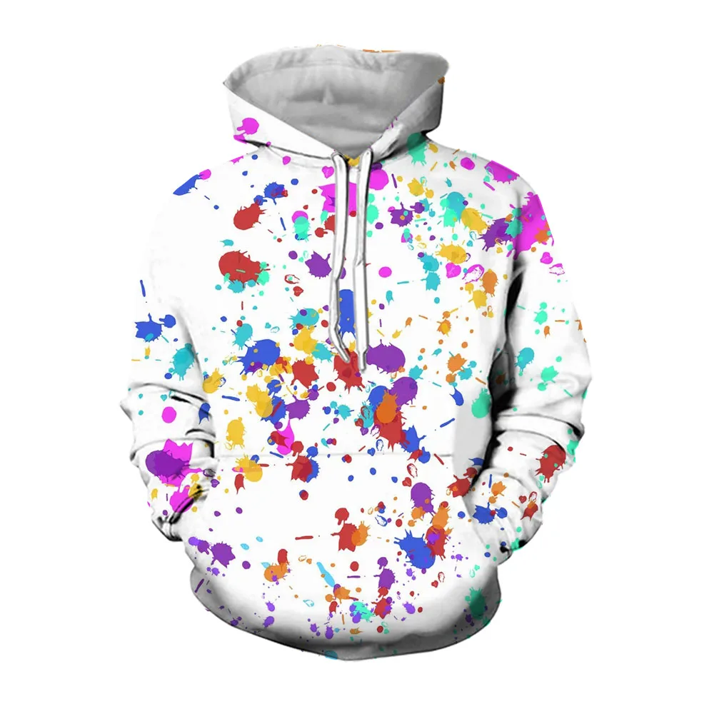 Jumeast 3D Printed Men Hoodies Hand-painted Abstract Art Streetwear Hoody Casual Unisex Baggy Fashion Drip 2000s Youth Clothing