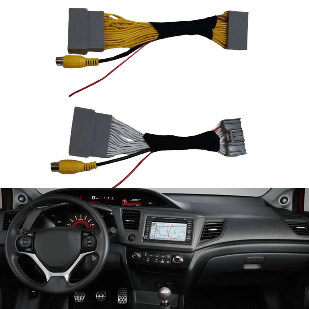 32 Pin Adapter Cable for Honda Civic 2011 2016 Rear View Camera Car Video Input Compatible with Factory Radio Display parts