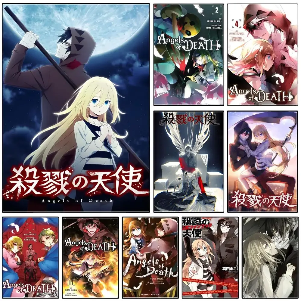 Anime A-Angels Of D-Death Poster Self-adhesive Art Waterproof Paper Sticker Coffee House Bar Room Wall Decor