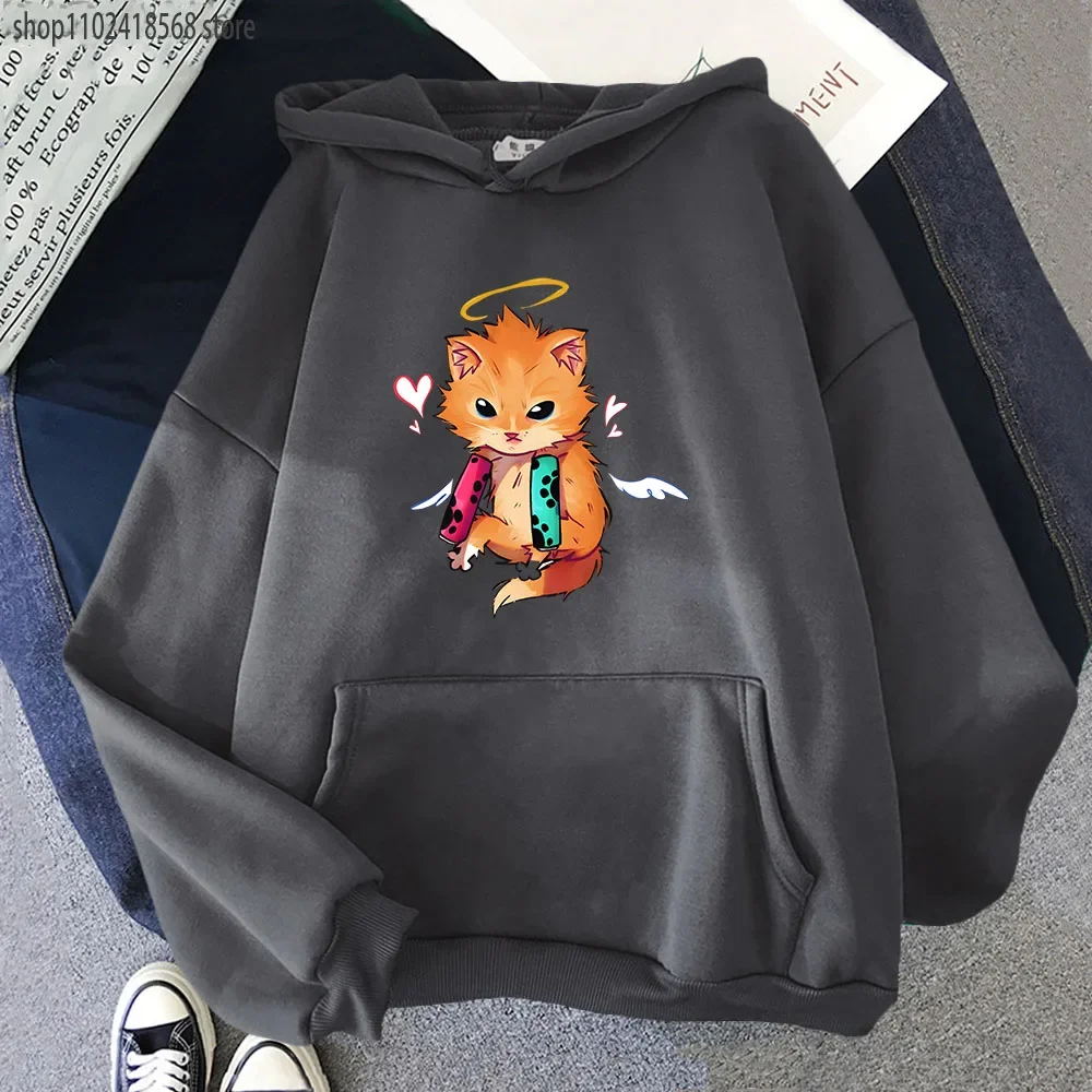 

TV Series FansTater Tot Hoodie Cat Print Sweatshirt Women Kawaii Pullovers Y2k Clothes Men Long Sleeve Sudaderas Winter Casual