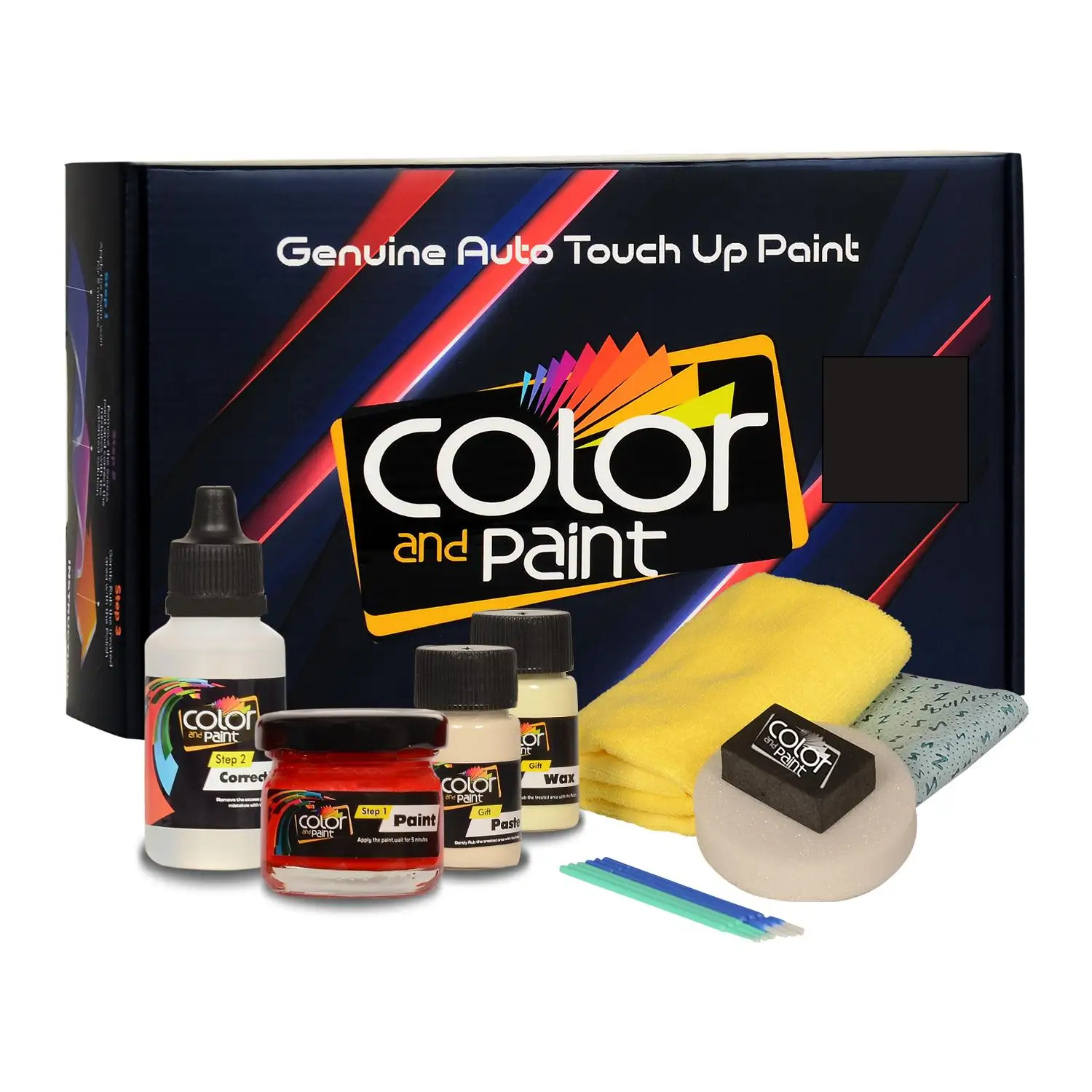 Kleur En Verf Compatibel Met Cadillac Automotive Touch Up Paint-Black Diamond Tricoat-WA815T-Basic Zorg