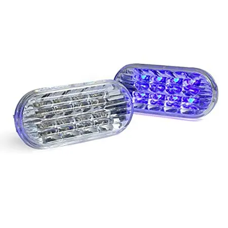 LED Side Marker Light (Clear Lens Blue LED) For VW Volkswagen Golf Jetta Bora MK4 / Passat B5 B5.5 / Polo 9N 9N2 9N3