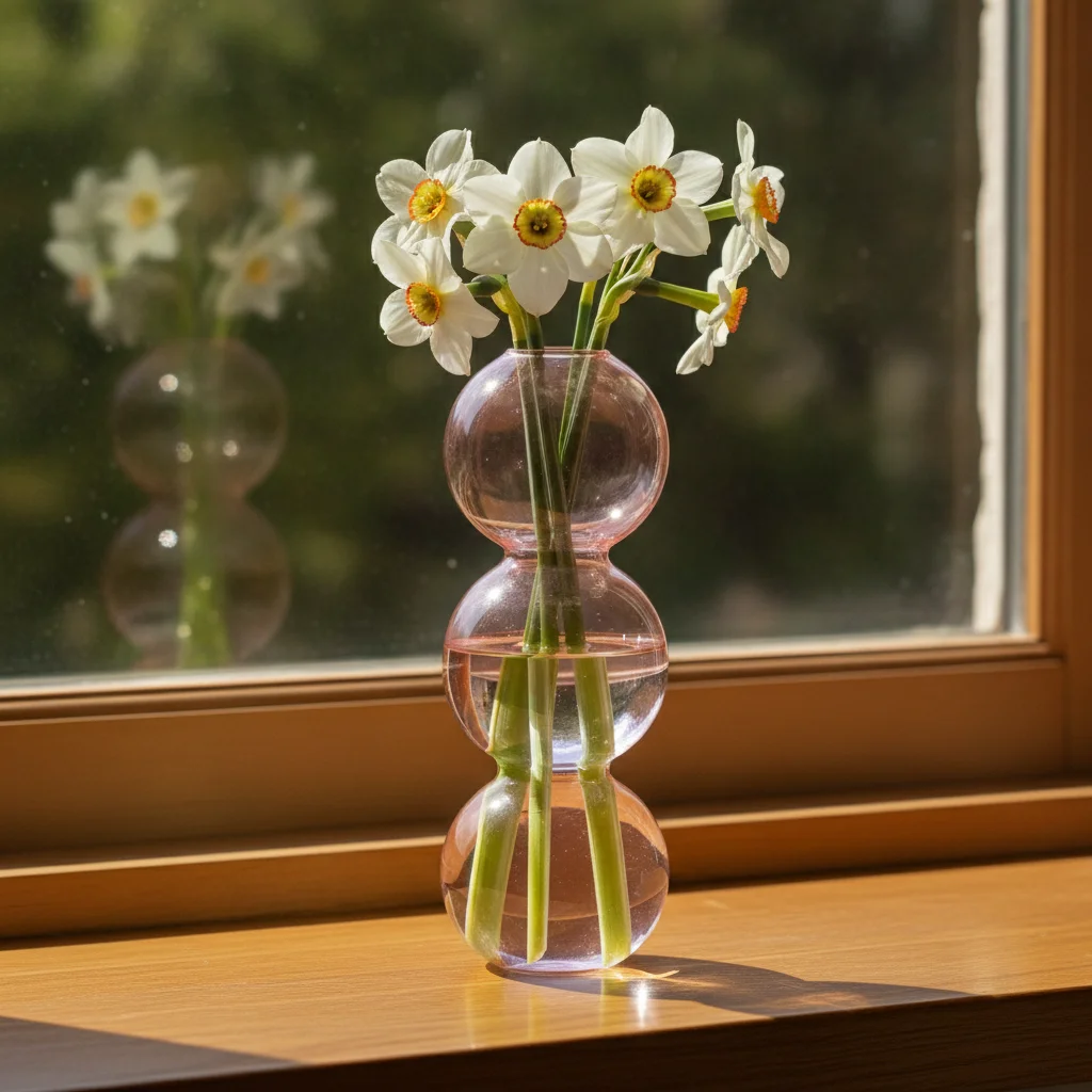 Crafts Romantic Glass Vase Modern Simple Hydroponic Flower Pot Funny Creative Spherical Flower Vase Living Room