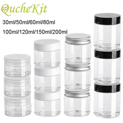 20Pcs Clear Plastic Jars With Lid Kitchen Food Storage Box Makeup Cosmetic Containers Travel Bottle Face Cream Sample Pot Jar