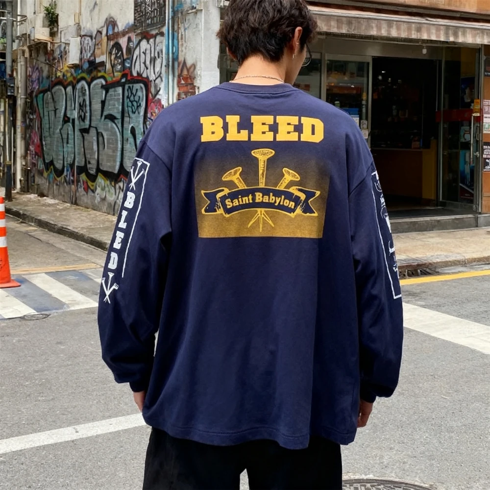 

KUCLUT японский стиль 1:1, футболка с принтом лучшего качества, свободные топы большого размера, винтажная одежда из 100% хлопка, футболка для мужчин и женщин