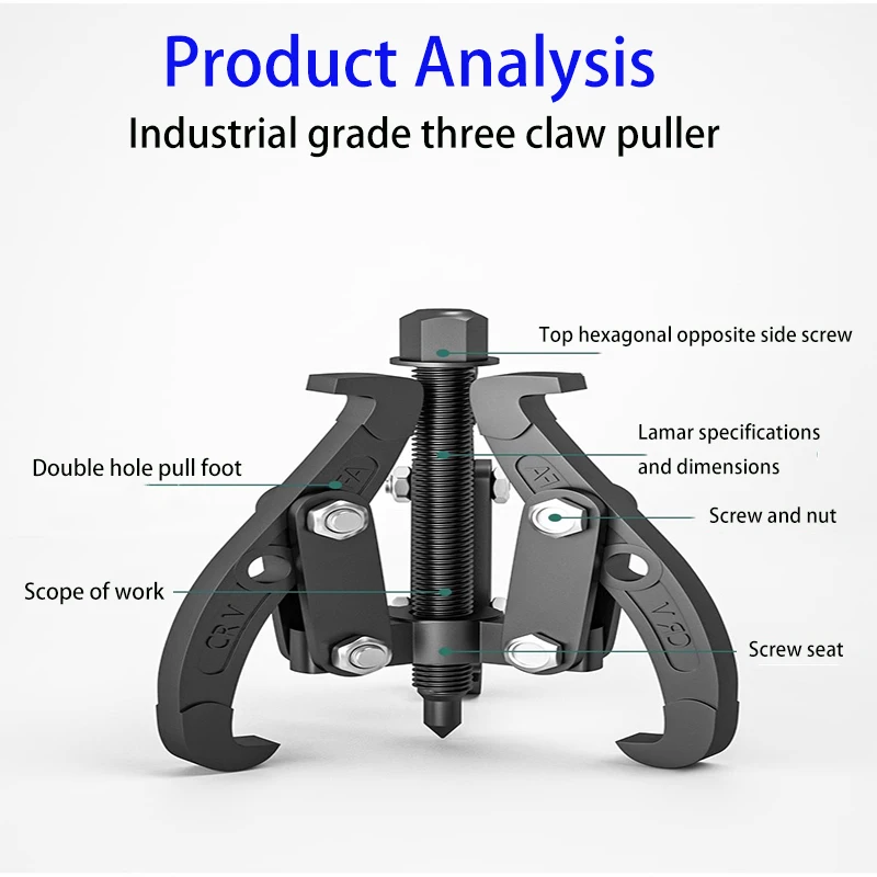 3 Inch/4 Inch/6 Inch Pulling Machine Universal Bearing Multifunctional Dismantling Tool Two Claw/three Claw Triangular Puller