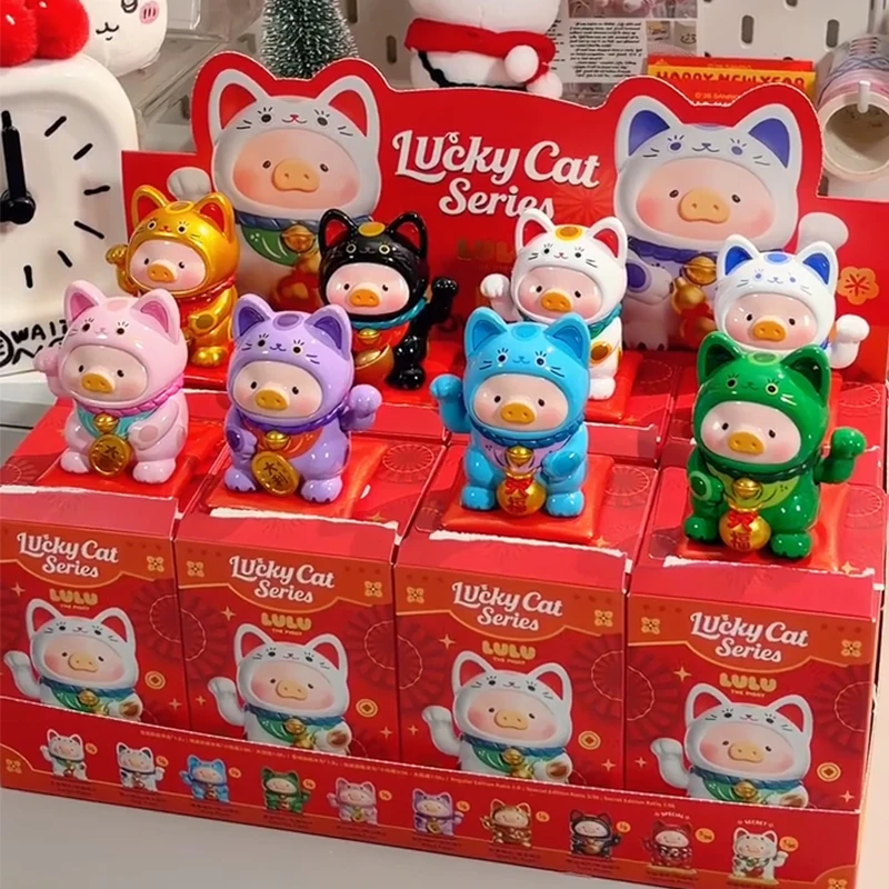 

Коллекционная фигурка Lulu The Piggy Lucky Cat Series: Сюрприз-бокс Lulu Lucky Cat Paws, фигурка-сюрприз в закрытой упаковке, игрушка для декора дома