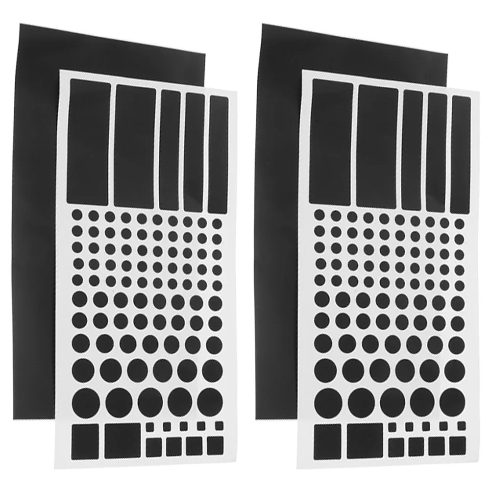 

4 Sheets LED Blackout Stickers Shading Blinds Self Adhesive PVC Cover Dimming Light Shielding for Routers TVs Electronics 50 80