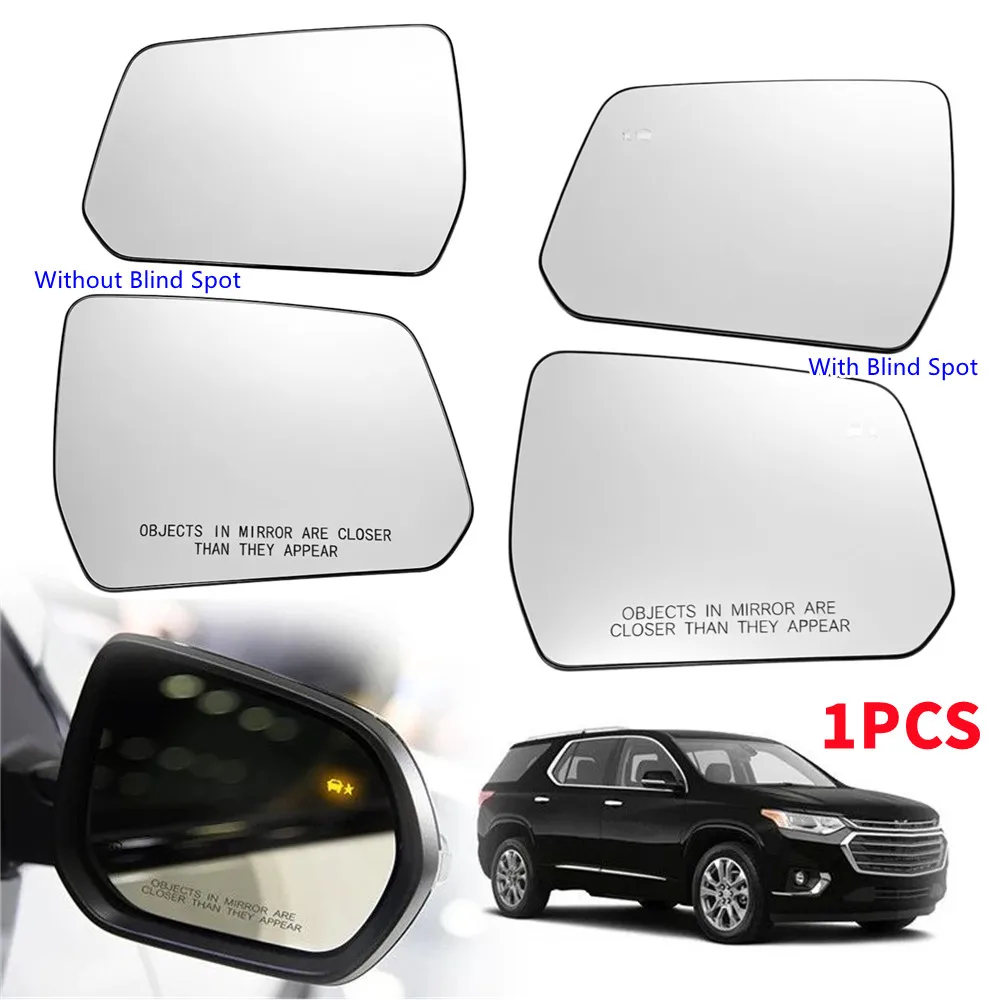 For Chevrolet Traverse GMC Acadia 2017-2023 1PCS Outer Rearview Side Wing Heated Mirror Glass Reflector Len with/no Blind Spot