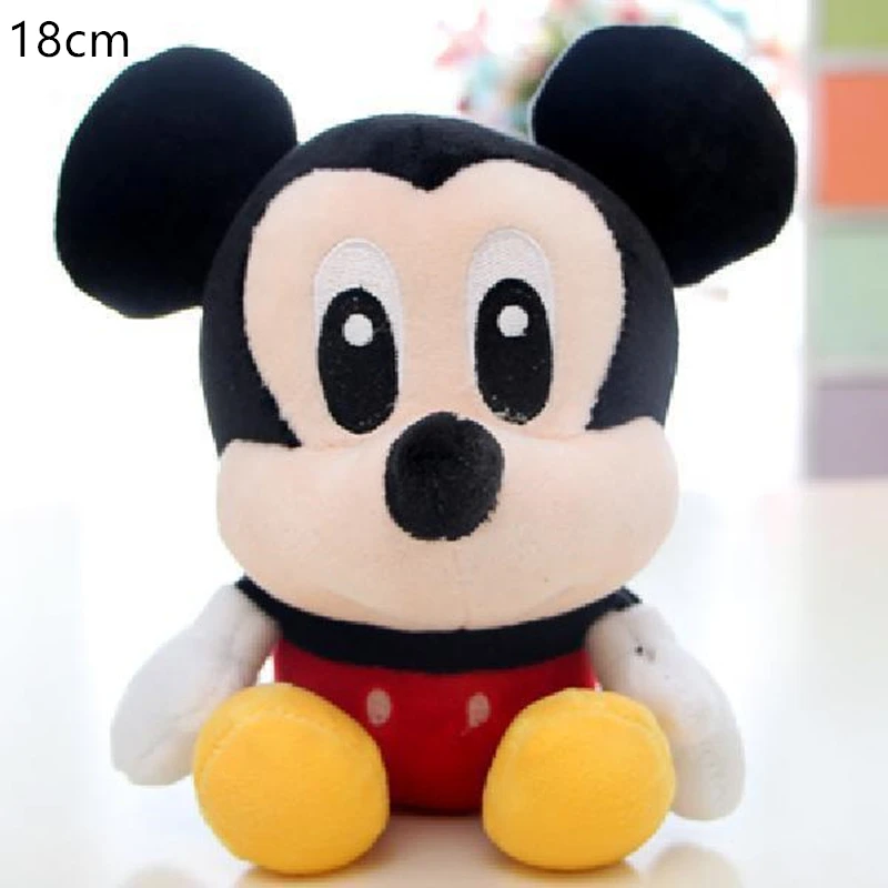 Peluche de dibujos animados de Disney para niños, de 20cm muñeco de peluche, oso Pooh, Mickey Mouse, Minnie, Tigger