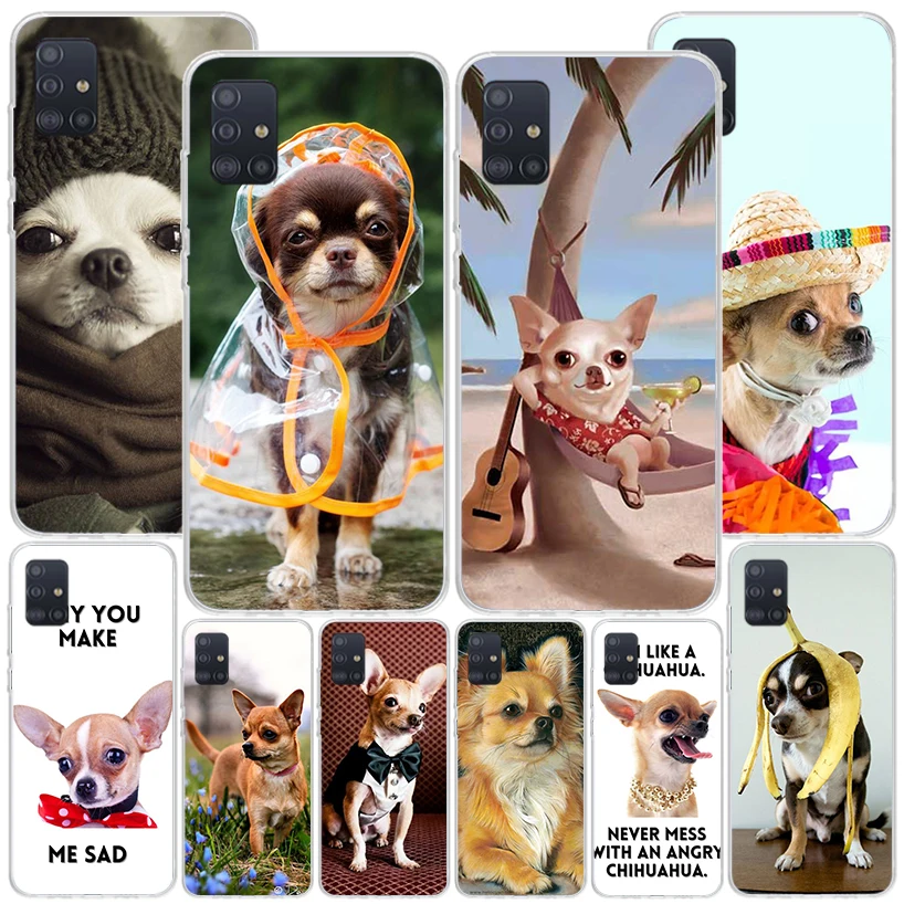 Chihuahua Puppy Teacup Dogs Phnoe Case for Samsung Galaxy A51 A50S A71 A70 A41 A40 A31 A30 A21S A20S A10S A21S A6 A7 A8 A9 Cover