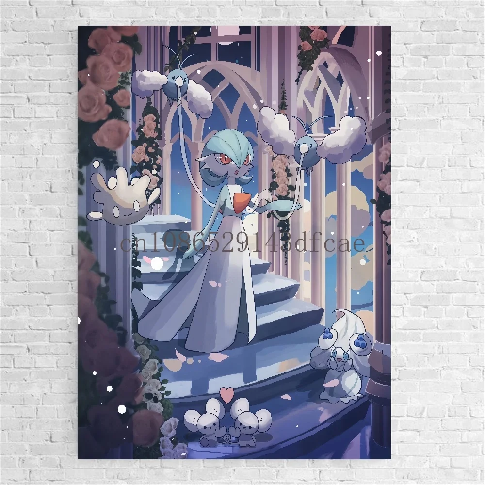 Anime Pokemon Canvas Painting Bulbasaur Charmander Squirtle Poster and Print Watercolor Wall Art Picture Home Decor Kids Gifts