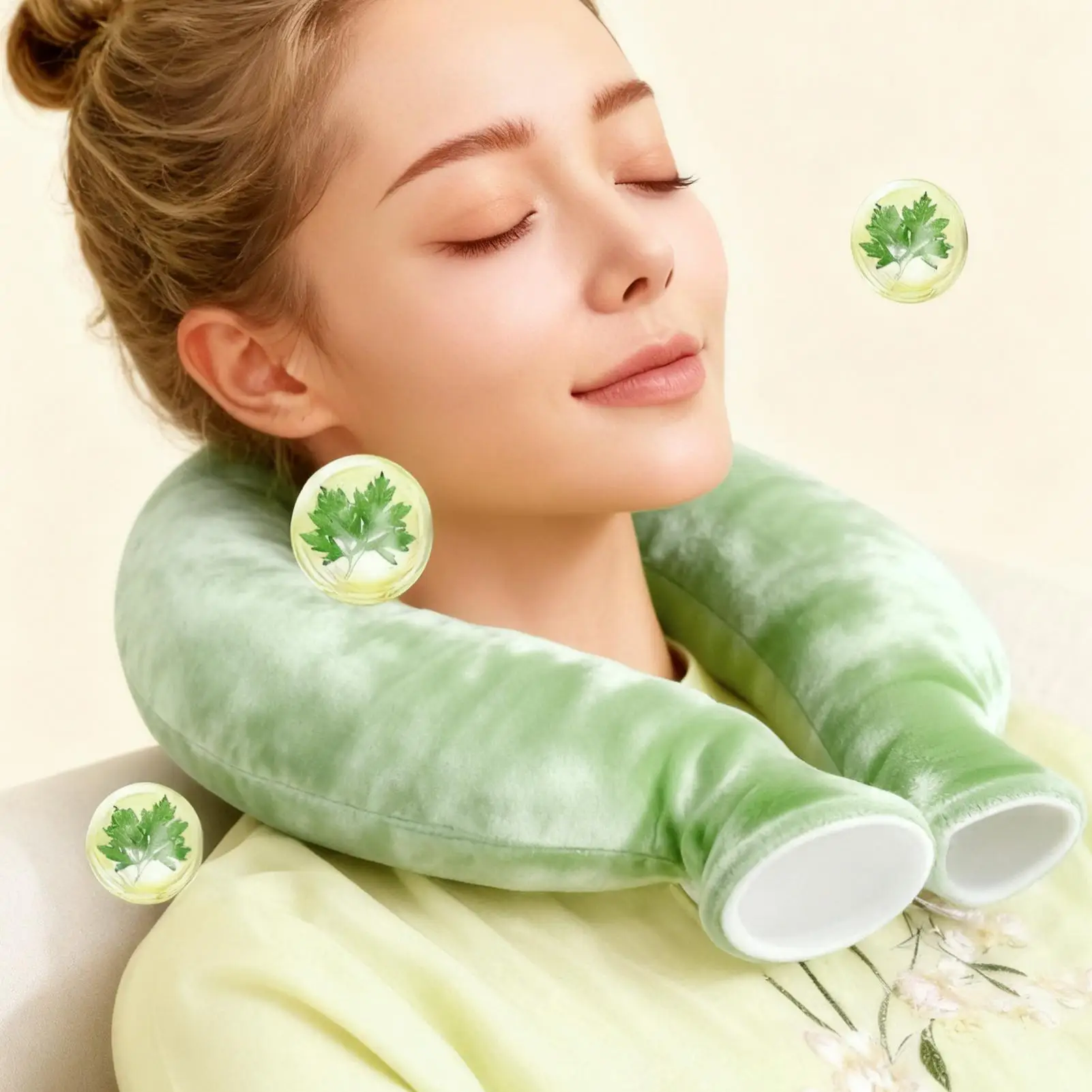 

Hot Water Bottle for Neck U Shape Shoulder Warmer Hot Pouch with Fleece Cover for Women Men Hand Shoulder Home Travel Winter