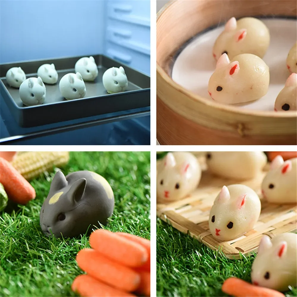 3D Easter Bunny Piggy Mold Silicone Mousse Dessert Jelly Baking Candy Chocolate Ice Cream Mold Kitchen Bakeware Tools Cake Decor