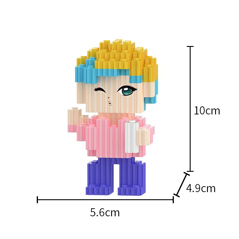 Blocs de construction de chasseurs de démons, personnage HUNTR/X Rumi Mira Zoey modèle 3D, Mini figurine en brique, jouets pour enfants