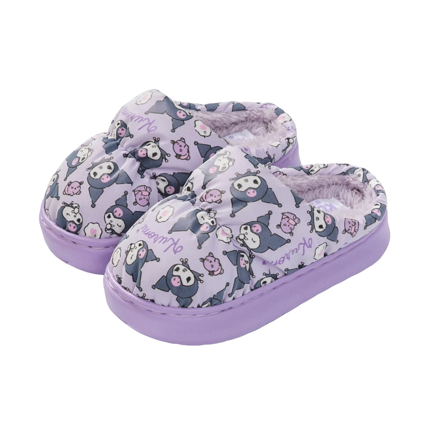 أطفال حذاء كاجوال النعال الكرتون المطبوعة مرحبا كيتي أحذية الصيف للفتيات المضادة للانزلاق الوردي الأرجواني الأحذية حجم 15 سنتيمتر-25 سنتيمتر #6