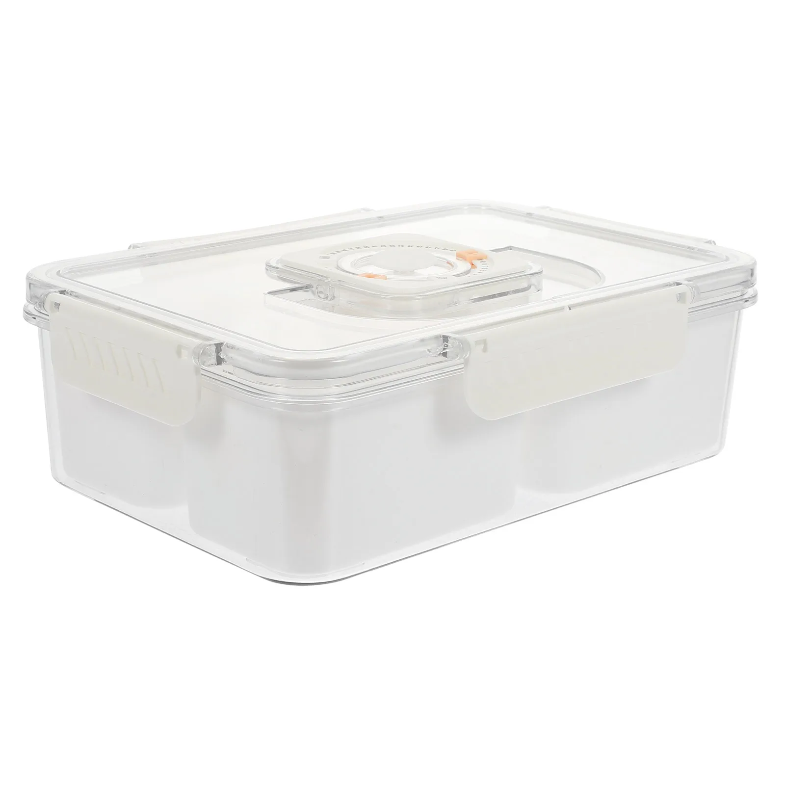

Clear Plastic Spice Container With Compartments Reusable Condiment Storage Box For Kitchen Salt Sugar Pepper Jar Compact