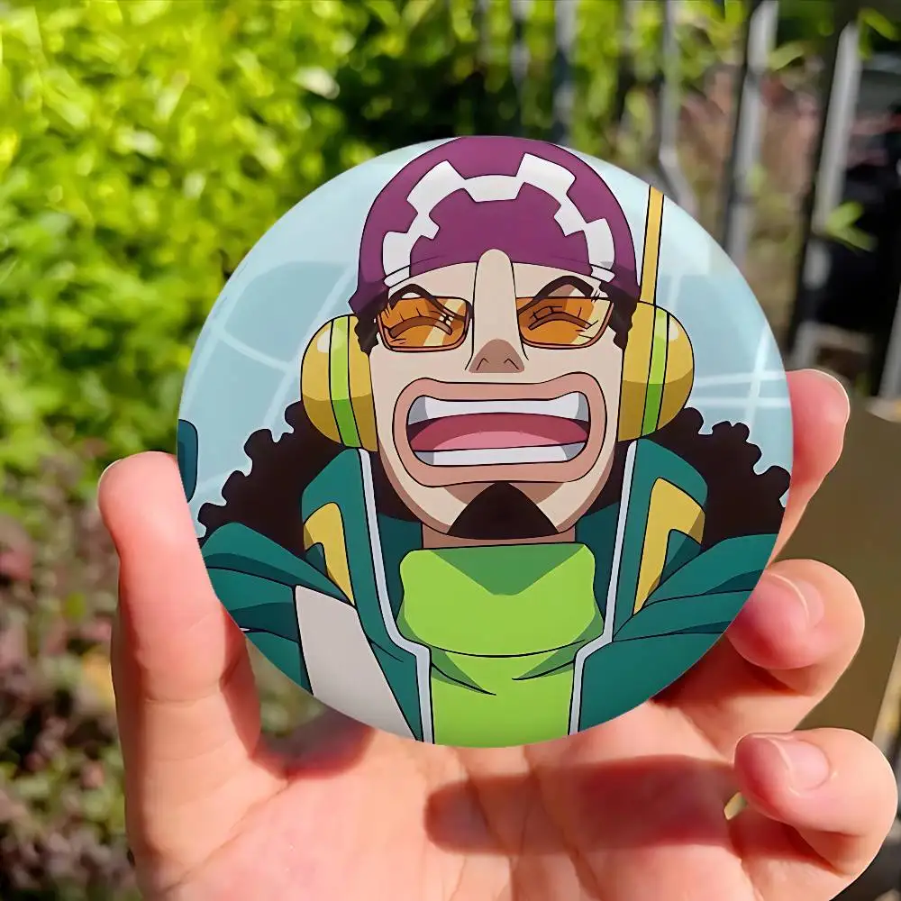 One Piece Usopp Badges Round Brooch Cute Cartoon Idol Cosplay Badges DIY Backpack Clothing Jewelry Pins - view 5