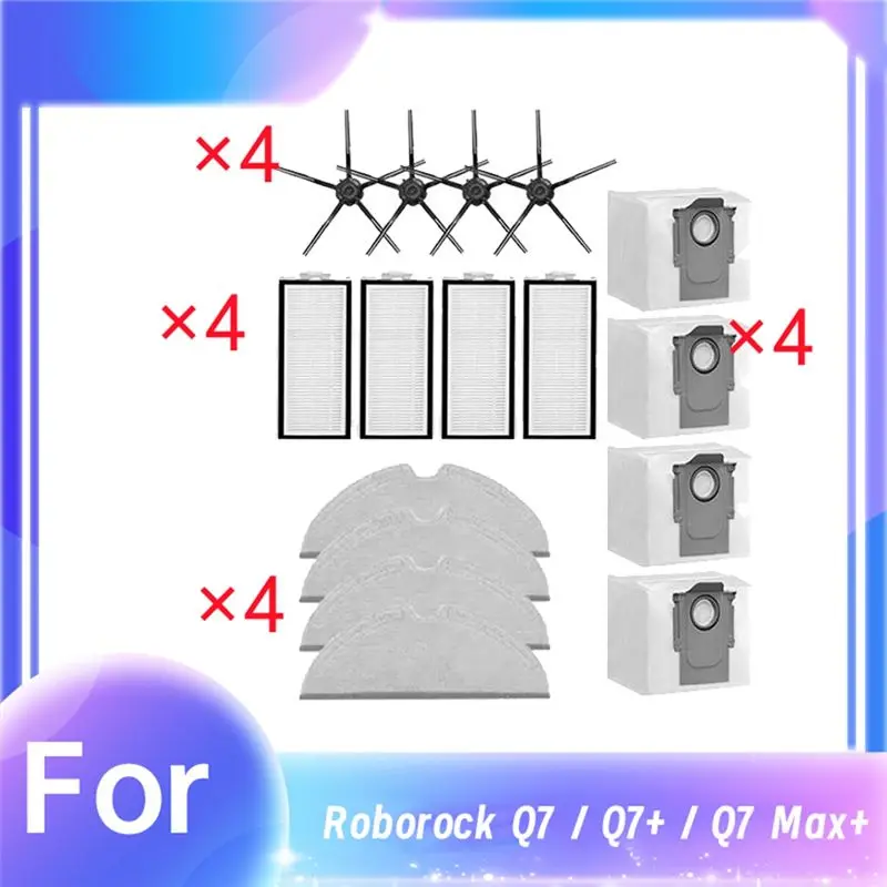 

Набор из 16 предметов BAAO для робота-пылесоса Roborock Q7 / Q7+ / Q7 Max+: боковые щетки, насадки для влажной уборки, фильтры, мешки для сбора пыли, запасные части для очистителя